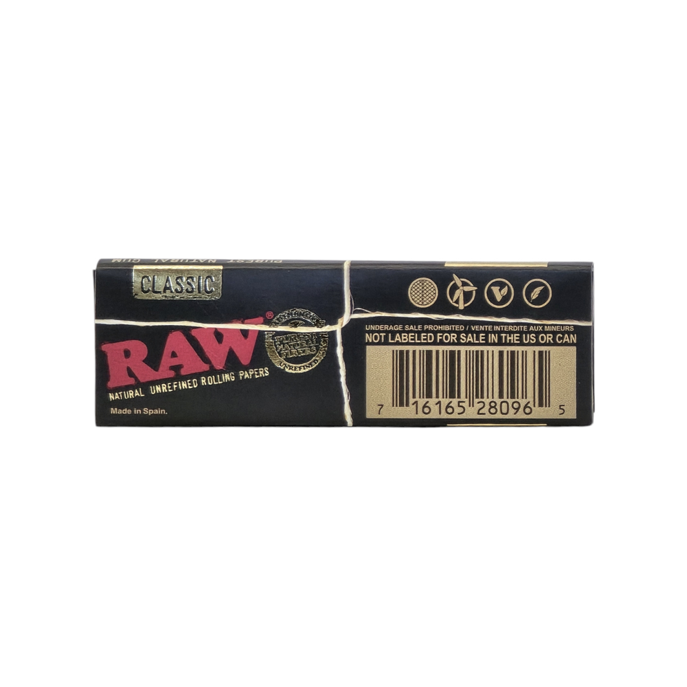 Бумага Для Самокруток RAW Black Ultra Thin 1¼ + Tips