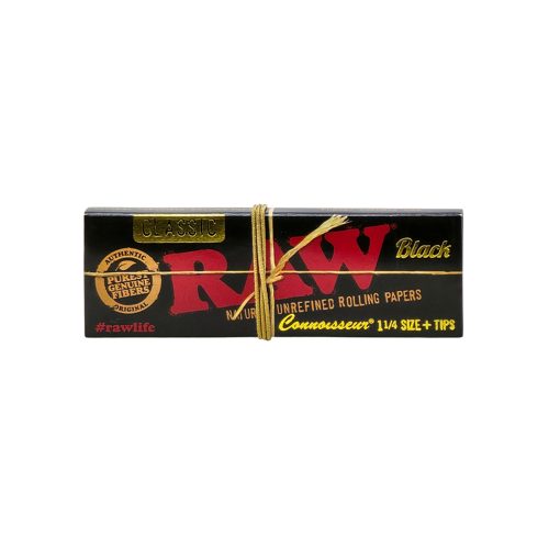 RAW бумага для самокруток RAW Black Ultra Thin Connoisseur 1¼
