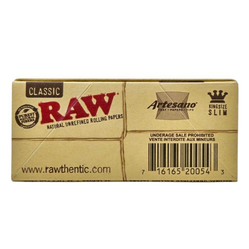 Бумага RAW для самокруток Artesano King Size Slim + Tips