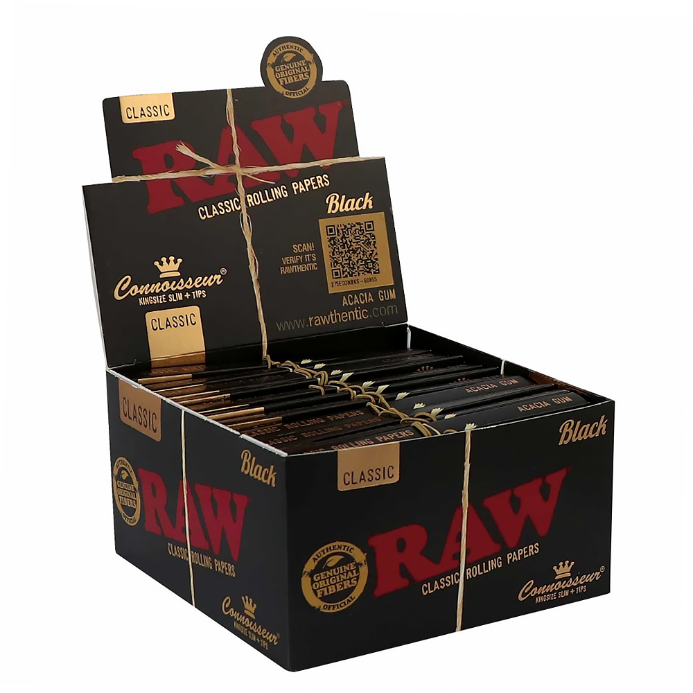 RAW бумага для самокруток Black Ultra Thin Connoisseur King Size RAW бумага для самокруток Black Ultra Thin Connoisseur King Size